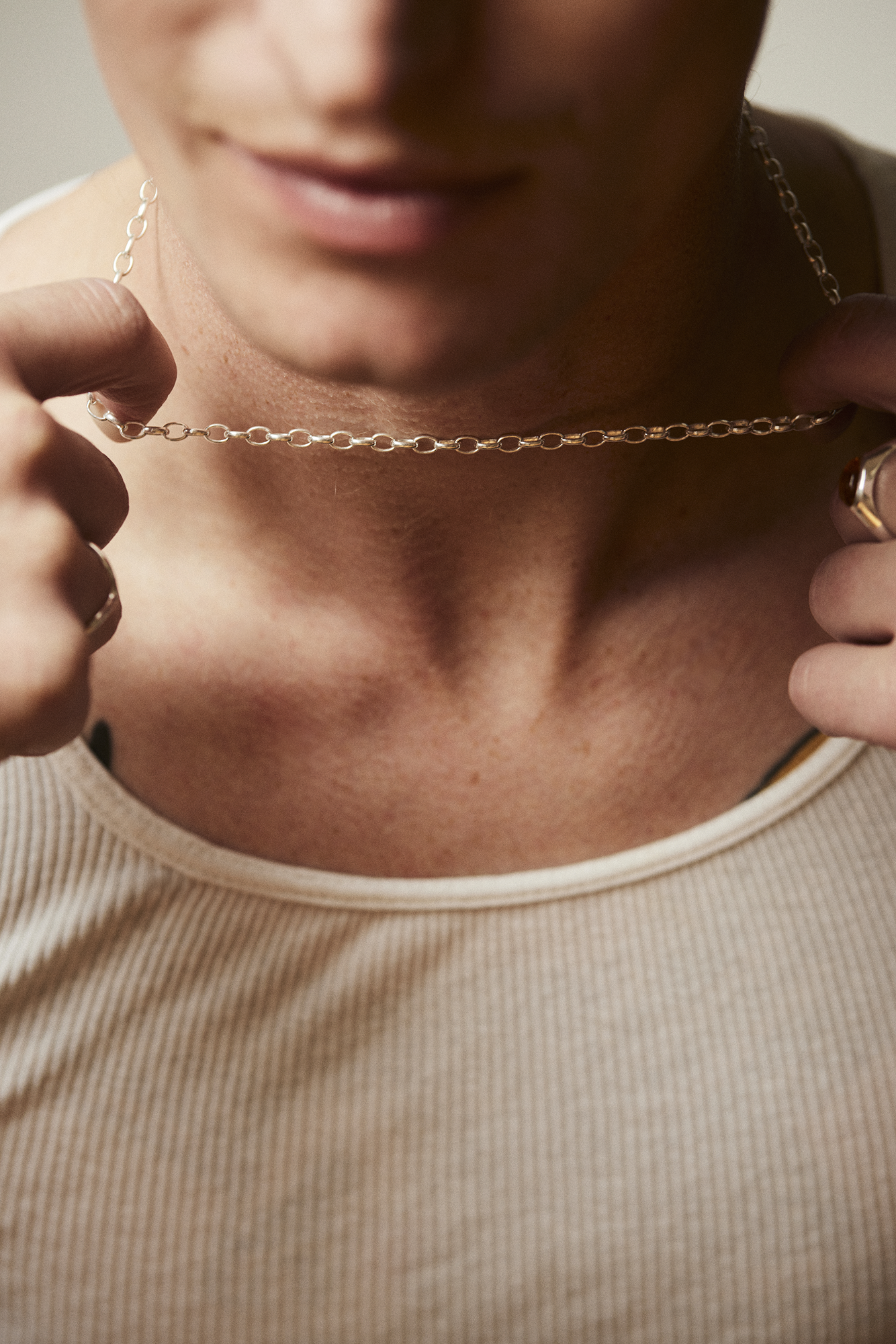 Classic Oval Rolo Chain Necklace